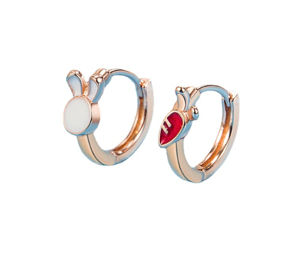 
                
                    Load image into Gallery viewer, Rabbit Carrot Ring Stud
                
            